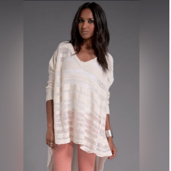 Free People Oversized Cream Sweater - Large - Picture 6 of 6